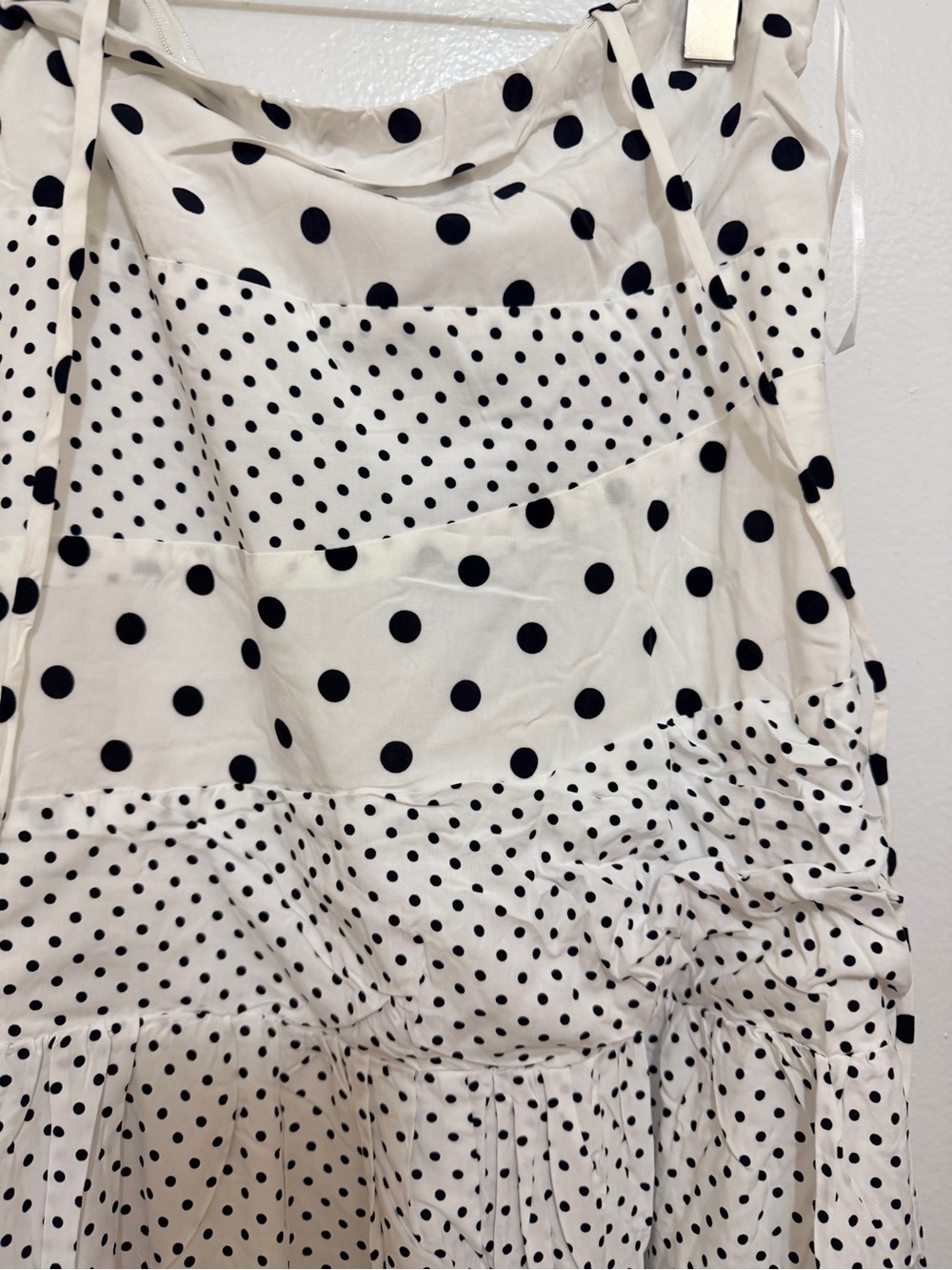 Princess Polly Lower Impact Polka Dot Halter Maxi Dress White Black NWT Size 12 - Picture 4 of 16
